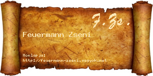 Feuermann Zseni névjegykártya